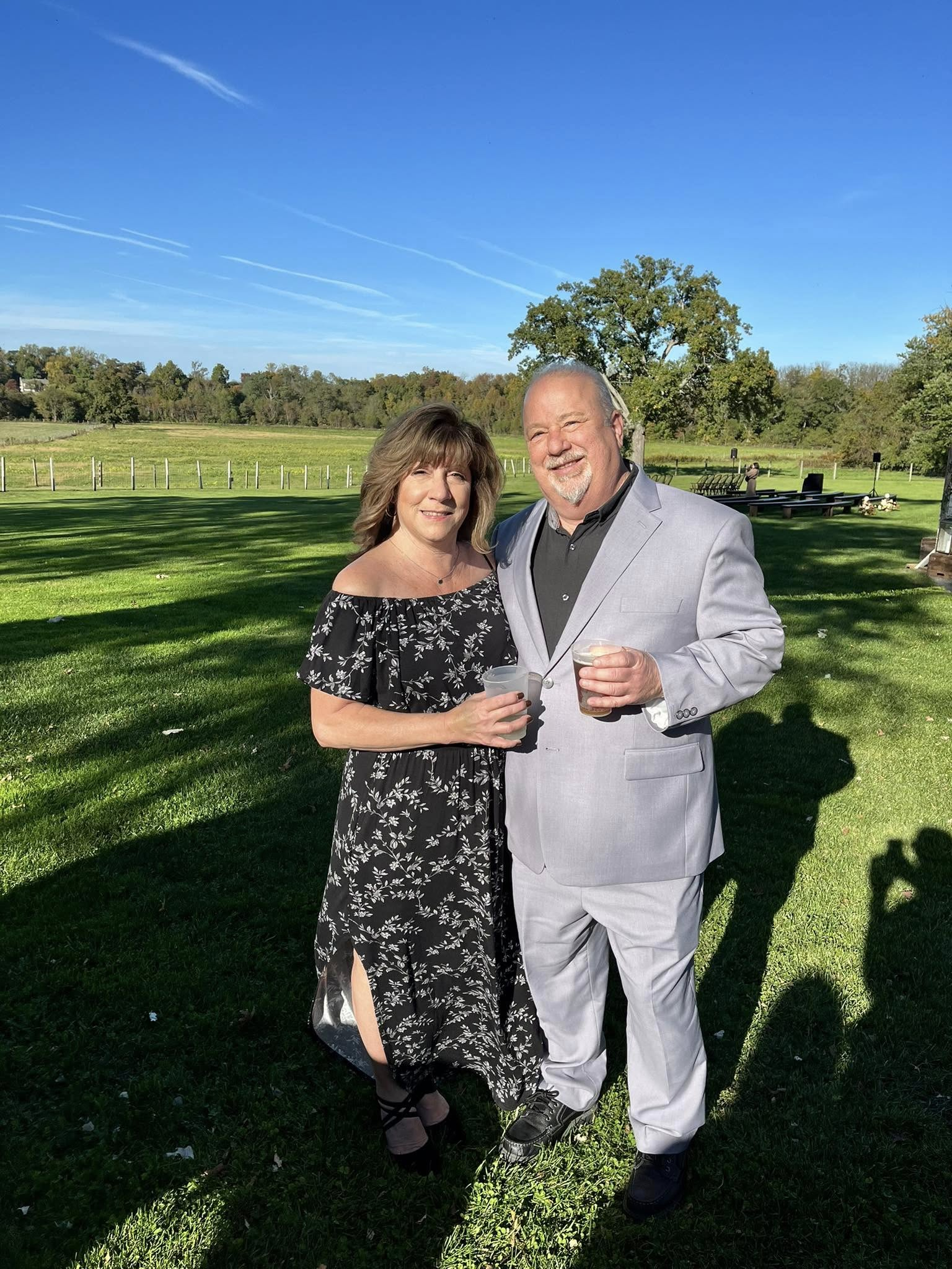 Don and Doreen standing together outside